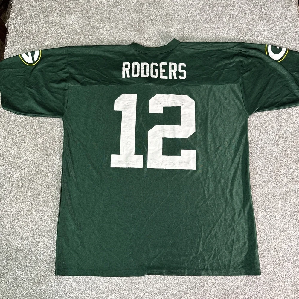 Aaron Rodgers #12 Packers Legend Jersey XL Green Bay NFL Vintage